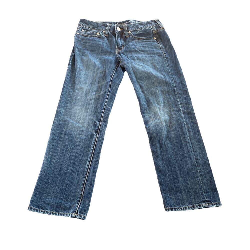 American Eagle Boy Fit Low Rise Slouchy Jeans Blue 0 Regular
